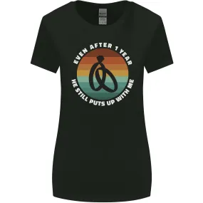 1 Year Wedding Anniversary 1st Marriage Womens Wider Cut T-Shirt