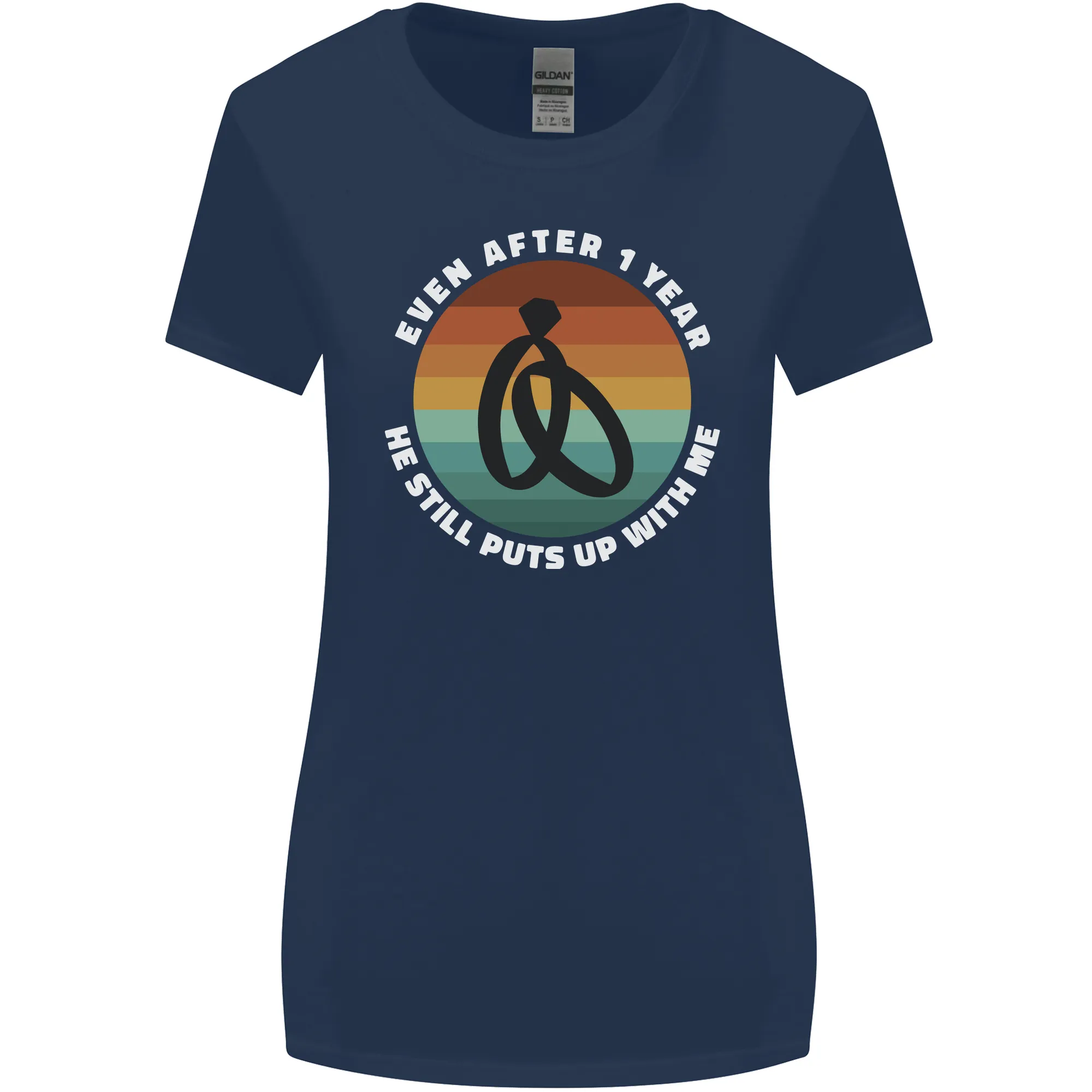 1 Year Wedding Anniversary 1st Marriage Womens Wider Cut T-Shirt