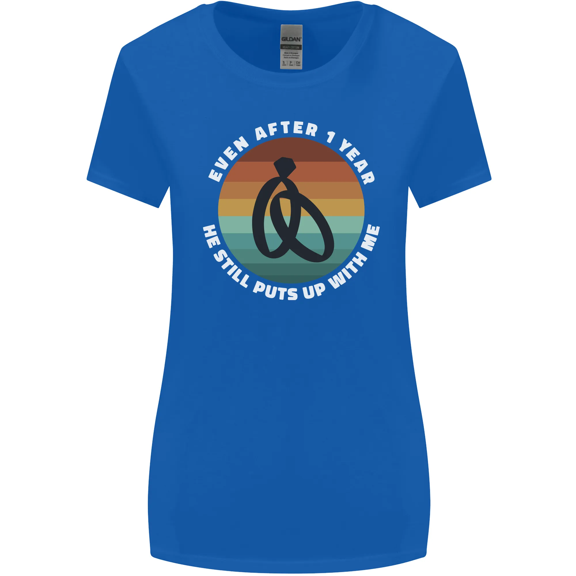 1 Year Wedding Anniversary 1st Marriage Womens Wider Cut T-Shirt