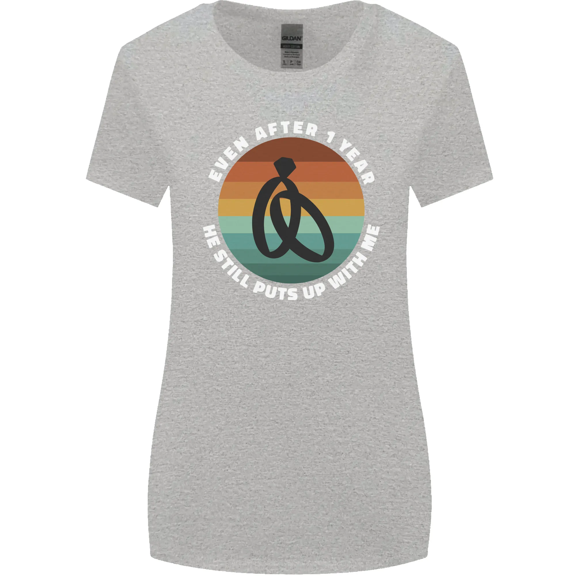 1 Year Wedding Anniversary 1st Marriage Womens Wider Cut T-Shirt