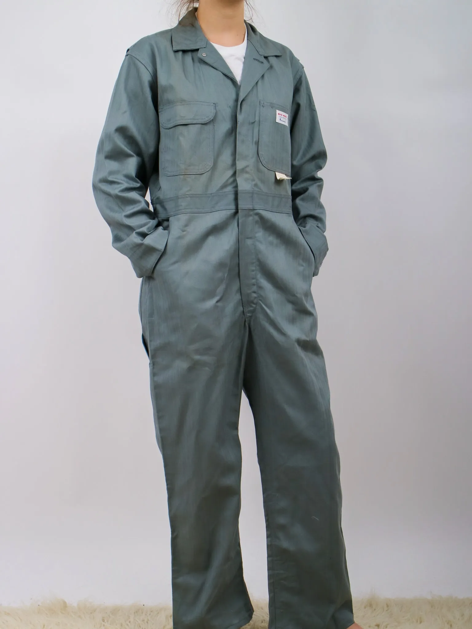 1950s Deadstock "Big Mac" by Penny Gray Sanforized Cotton Coveralls Jumpsuit