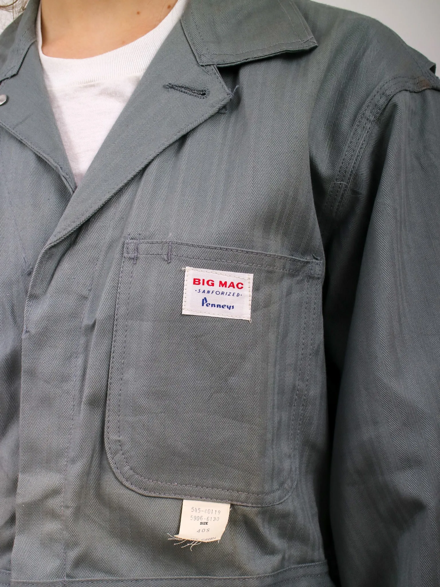 1950s Deadstock "Big Mac" by Penny Gray Sanforized Cotton Coveralls Jumpsuit