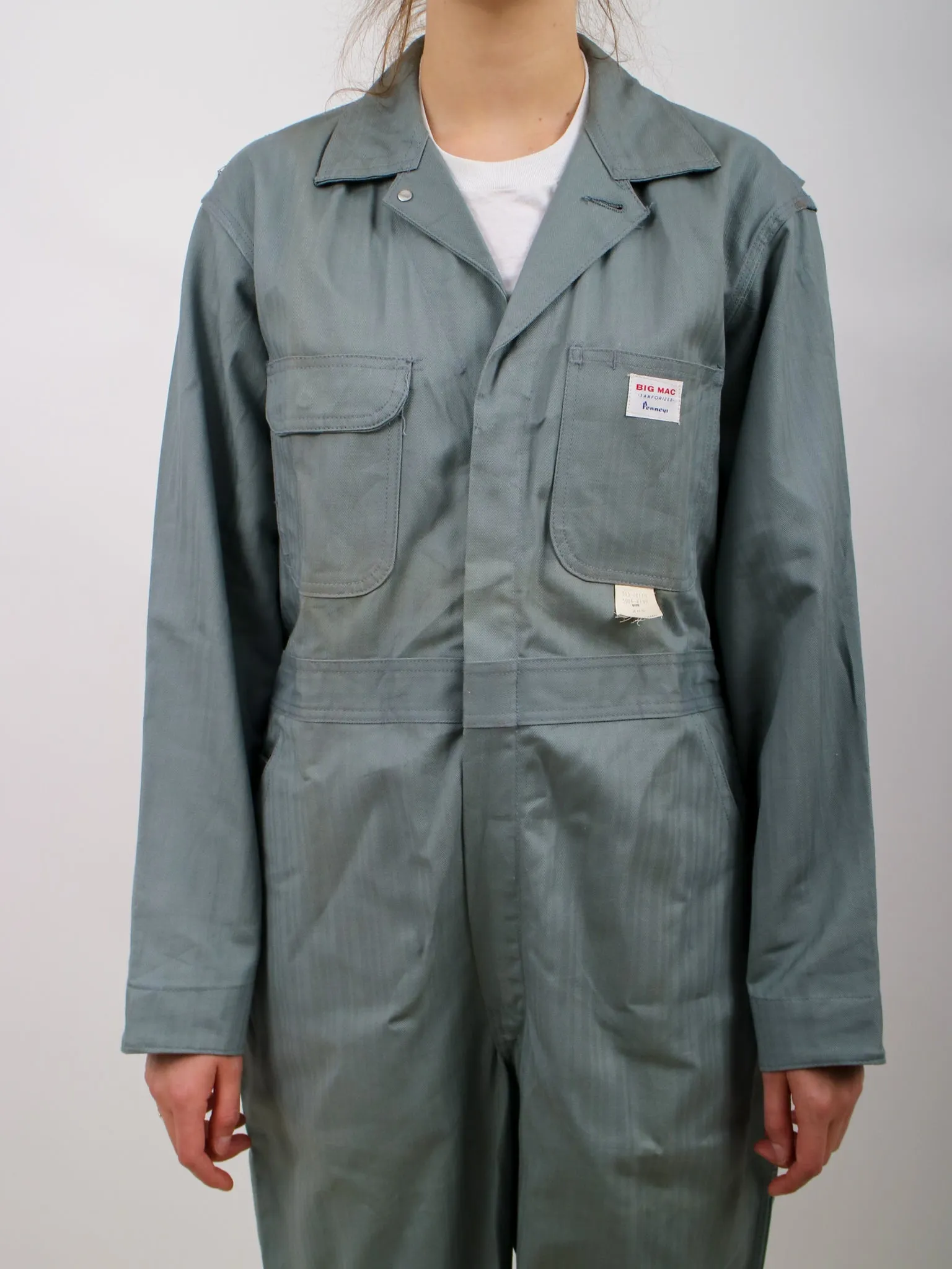 1950s Deadstock "Big Mac" by Penny Gray Sanforized Cotton Coveralls Jumpsuit