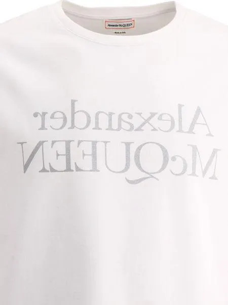 ALEXANDER MCQUEEN Organic Cotton Reflected Logo T-Shirt for Men