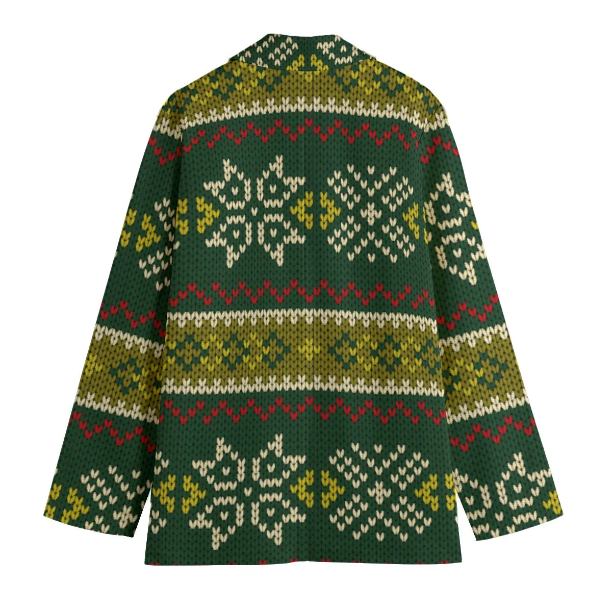 All-Over Print Women's Leisure Blazer | 245GSM Cotton winter theme