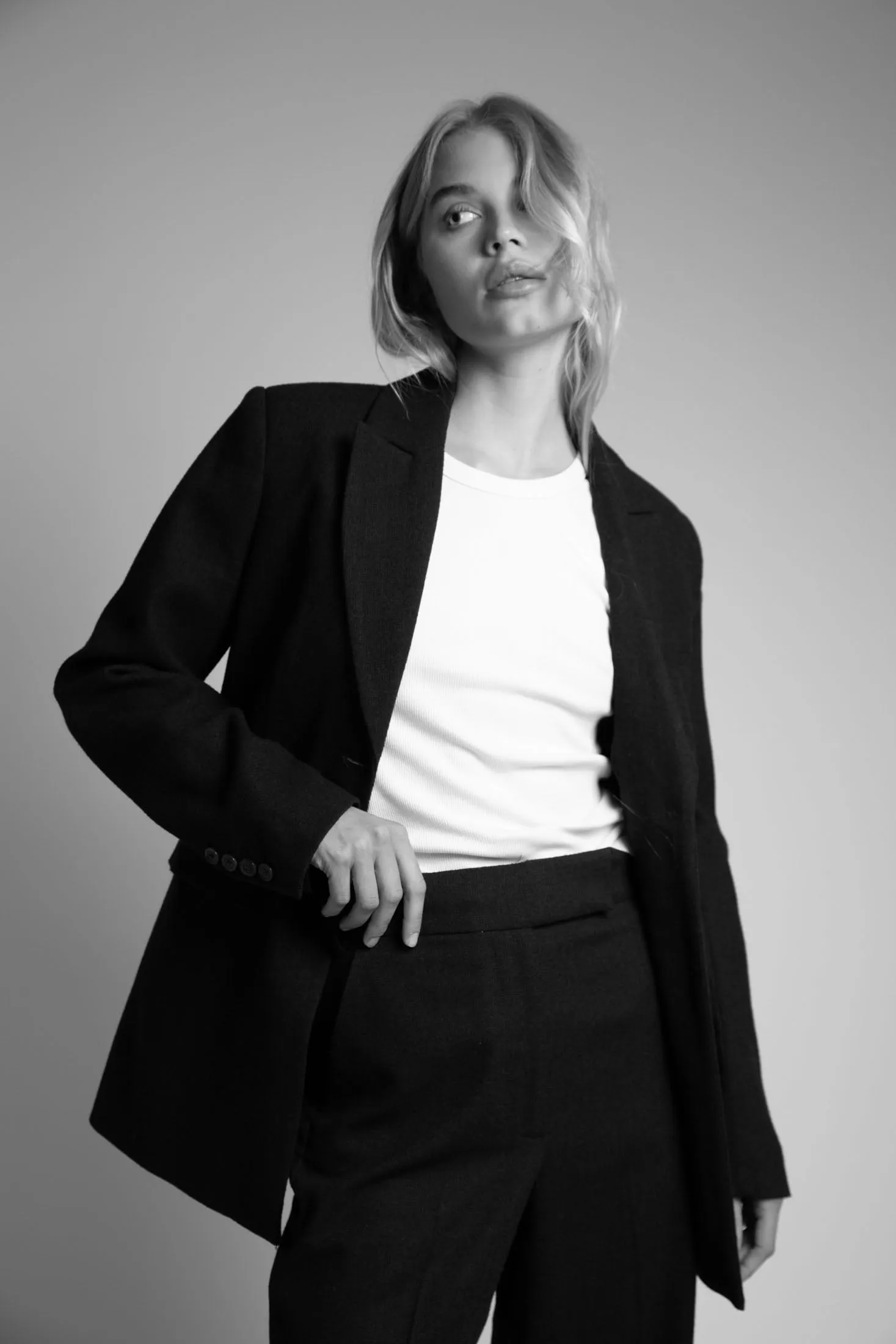 Andrea Blazer - Navy Herringbone