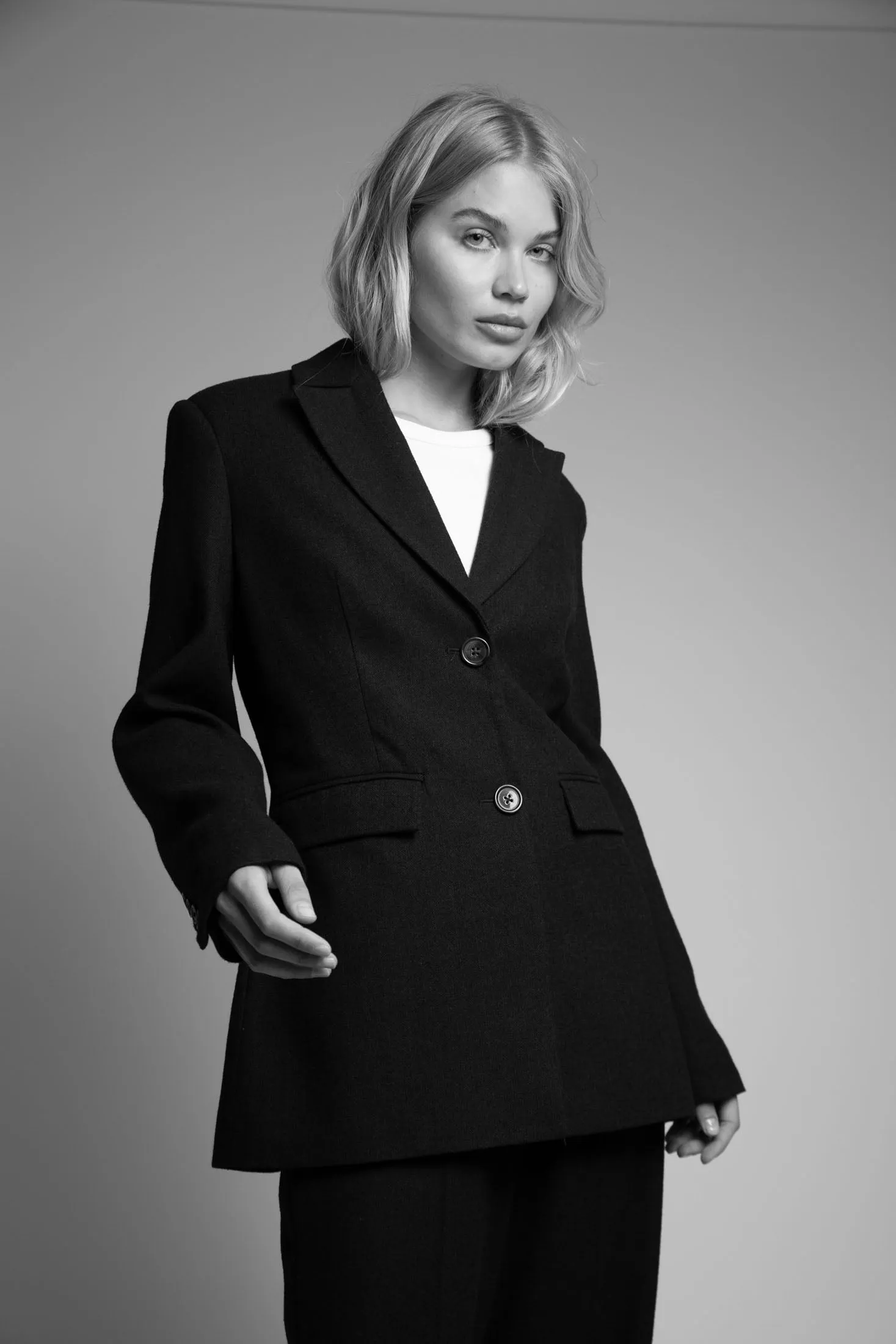 Andrea Blazer - Navy Herringbone