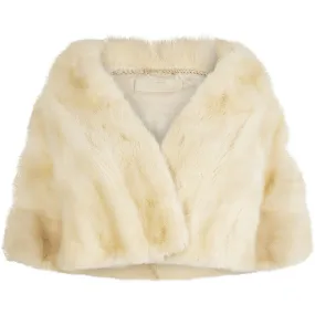 ARCHIVE - 1950s Emba Tourmaline Mink Fur Caplet With Silk Lining