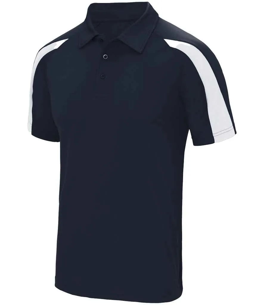 AWDis Cool Contrast Polo Shirt | French Navy/Arctic White