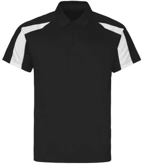 AWDis Cool Contrast Polo Shirt | Jet Black/Arctic White