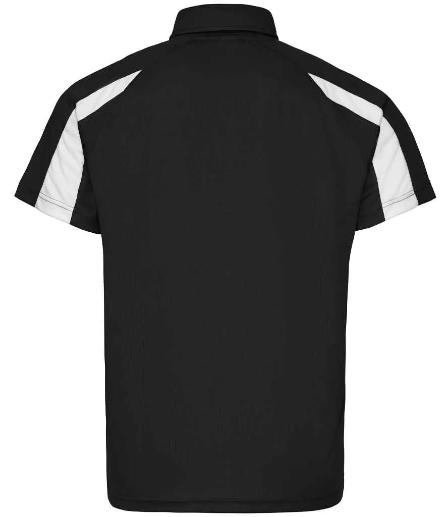 AWDis Cool Contrast Polo Shirt | Jet Black/Arctic White