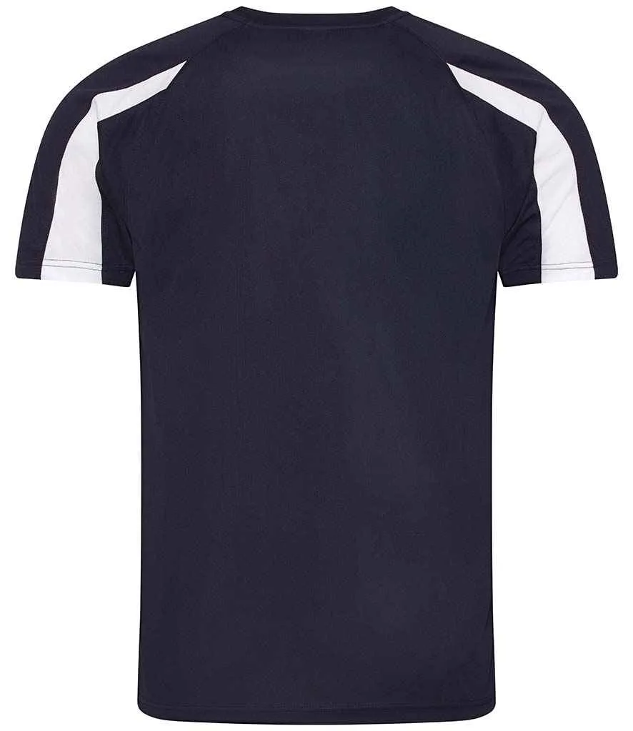 AWDis Cool Contrast Wicking T-Shirt | French Navy/Arctic White