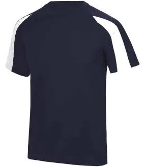 AWDis Cool Contrast Wicking T-Shirt | French Navy/Arctic White