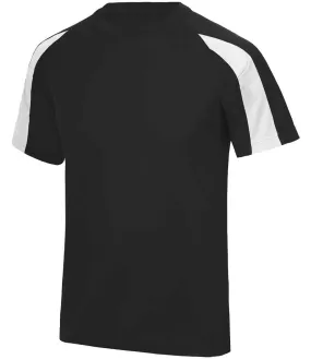 AWDis Cool Contrast Wicking T-Shirt | Jet Black/Arctic White