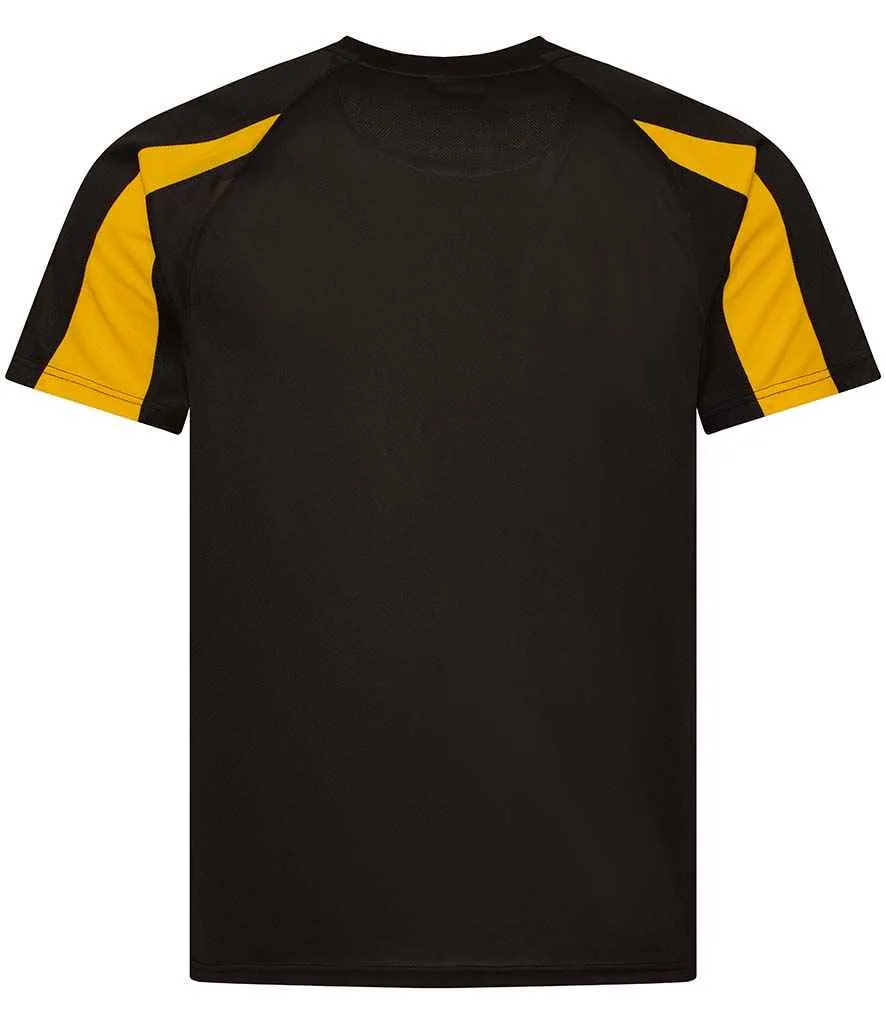 AWDis Cool Contrast Wicking T-Shirt | Jet Black/Gold