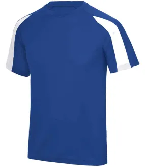 AWDis Cool Contrast Wicking T-Shirt | Royal Blue/Arctic White