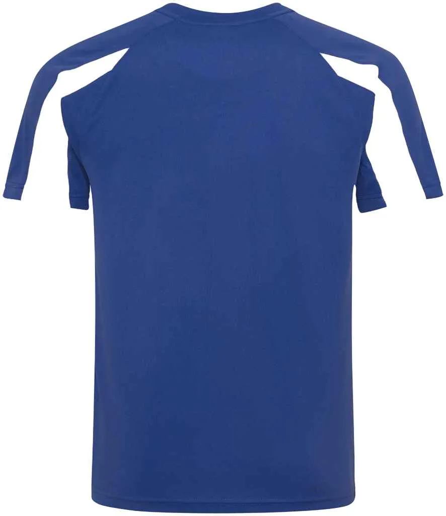 AWDis Cool Contrast Wicking T-Shirt | Royal Blue/Arctic White