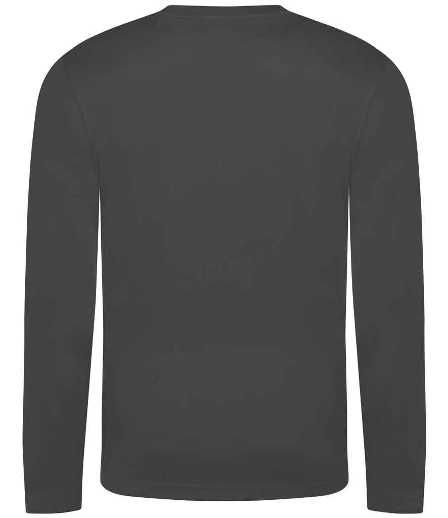 AWDis Cool Long Sleeve Wicking T-Shirt | Charcoal