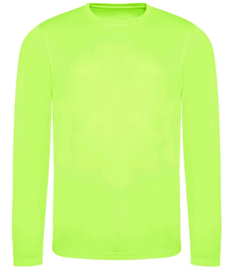 AWDis Cool Long Sleeve Wicking T-Shirt | Electric Green
