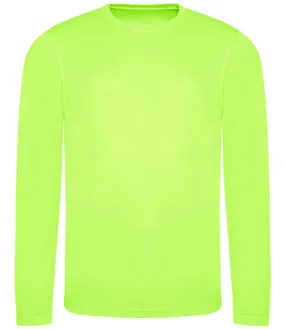 AWDis Cool Long Sleeve Wicking T-Shirt | Electric Green