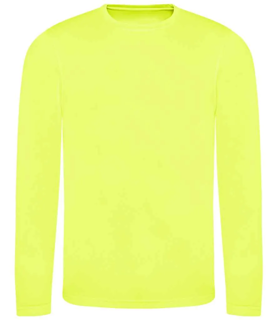 AWDis Cool Long Sleeve Wicking T-Shirt | Electric Yellow