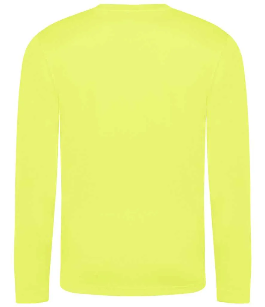 AWDis Cool Long Sleeve Wicking T-Shirt | Electric Yellow