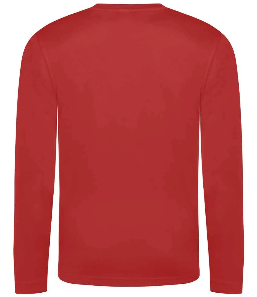 AWDis Cool Long Sleeve Wicking T-Shirt | Fire Red