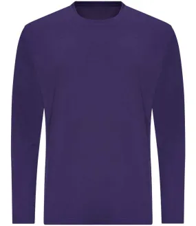 AWDis Cool Long Sleeve Wicking T-Shirt | Purple