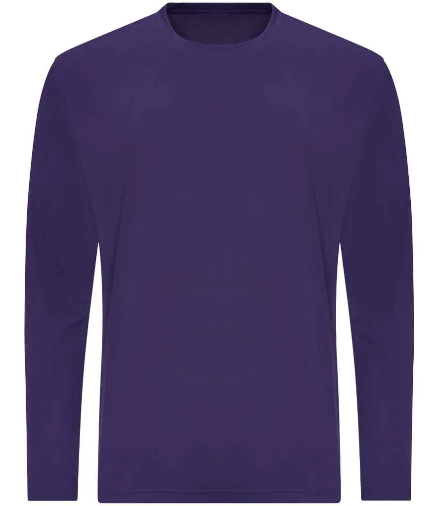 AWDis Cool Long Sleeve Wicking T-Shirt | Purple