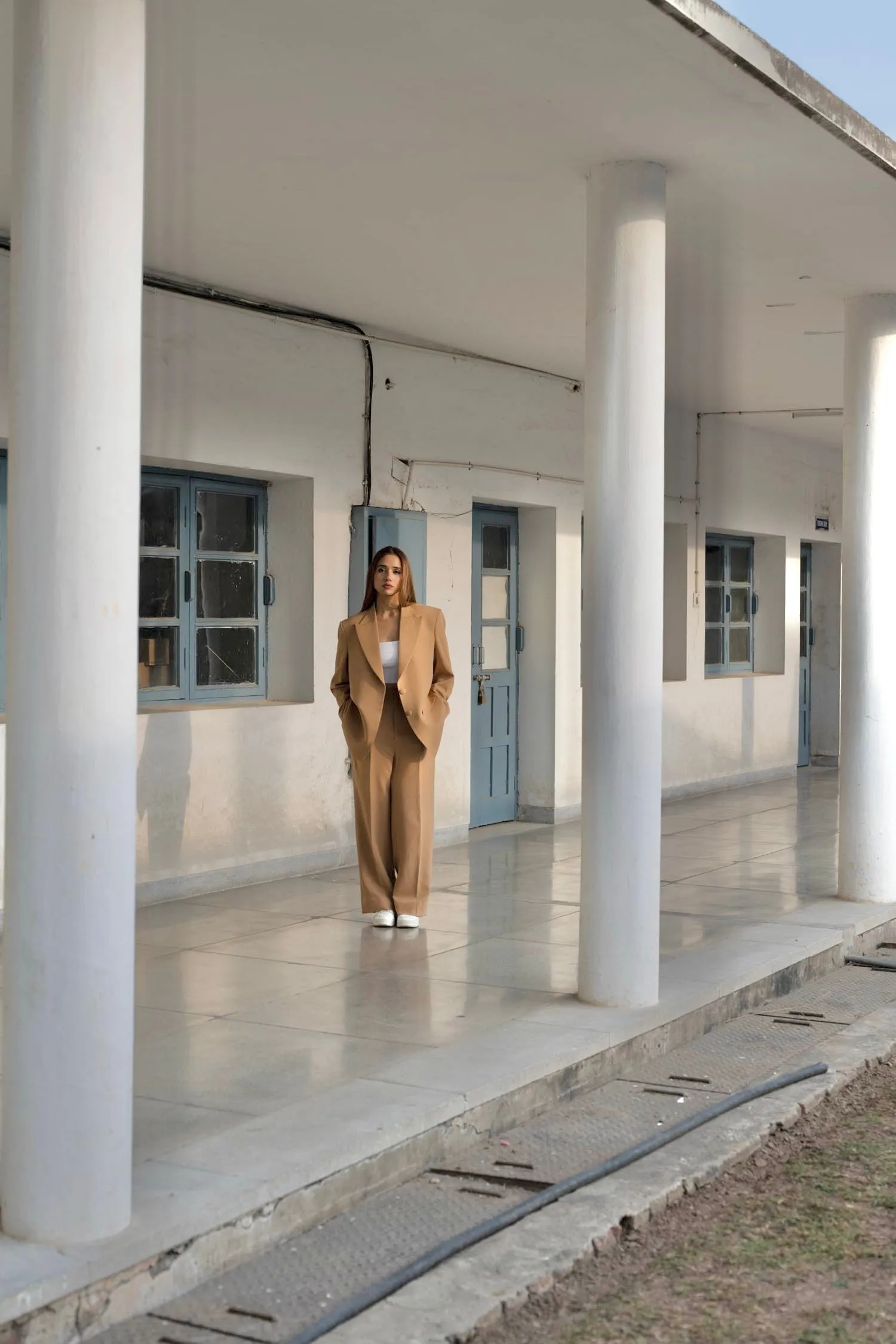 Beige Pantsuit