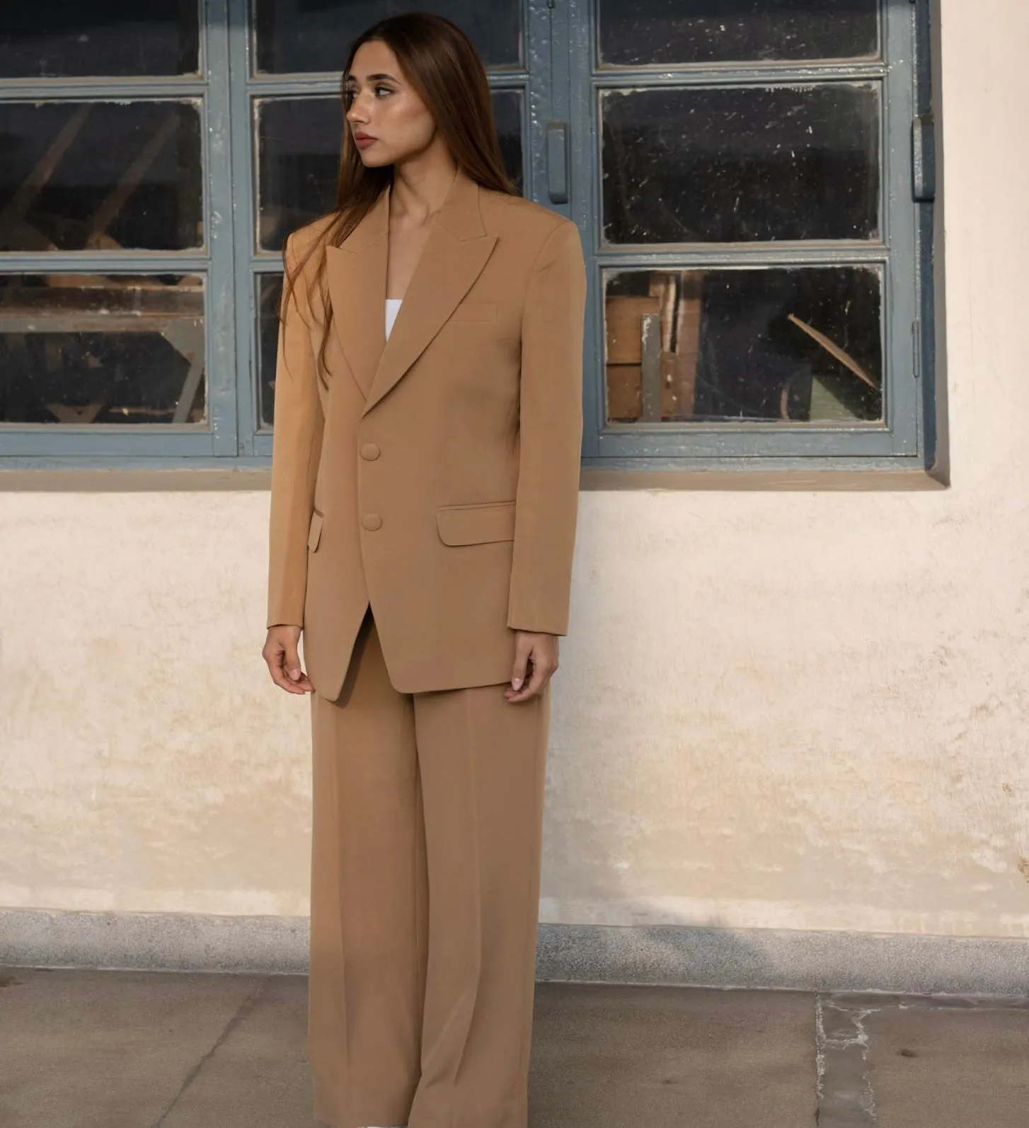 Beige Pantsuit