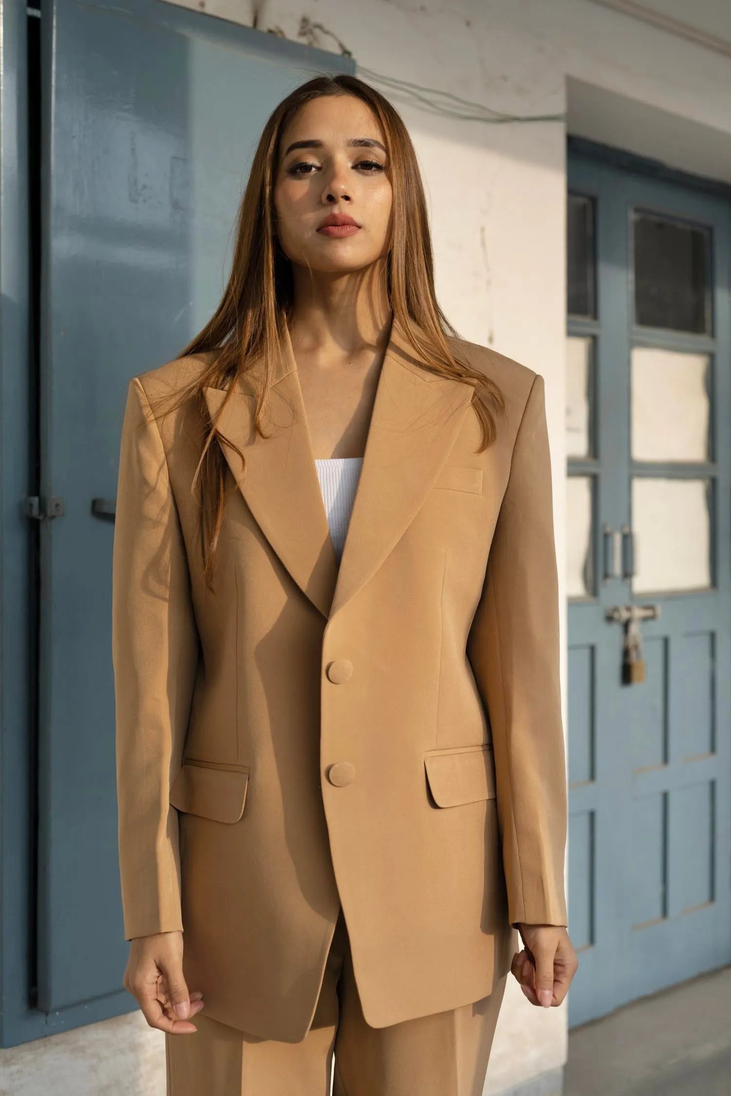Beige Pantsuit