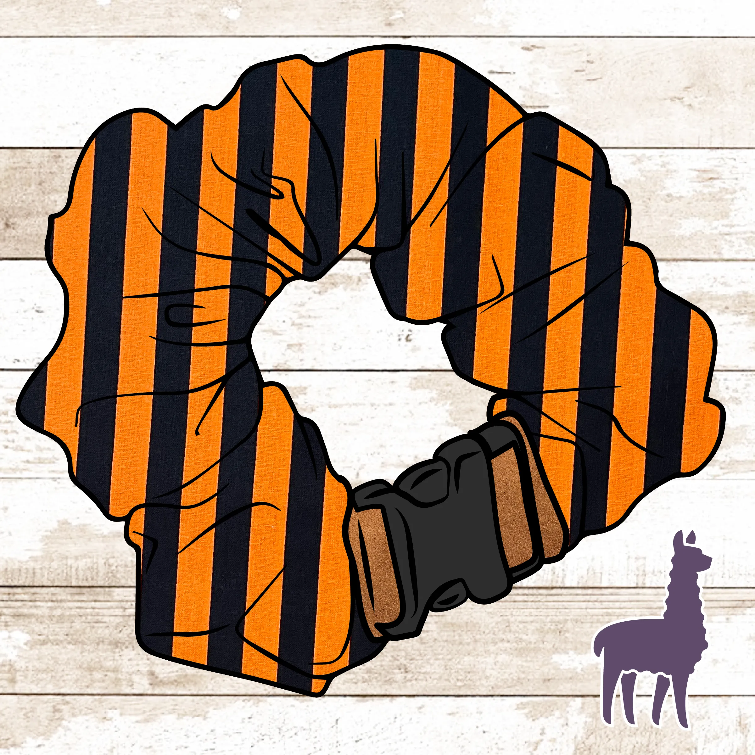 Black & Orange Stripe Collar Cover