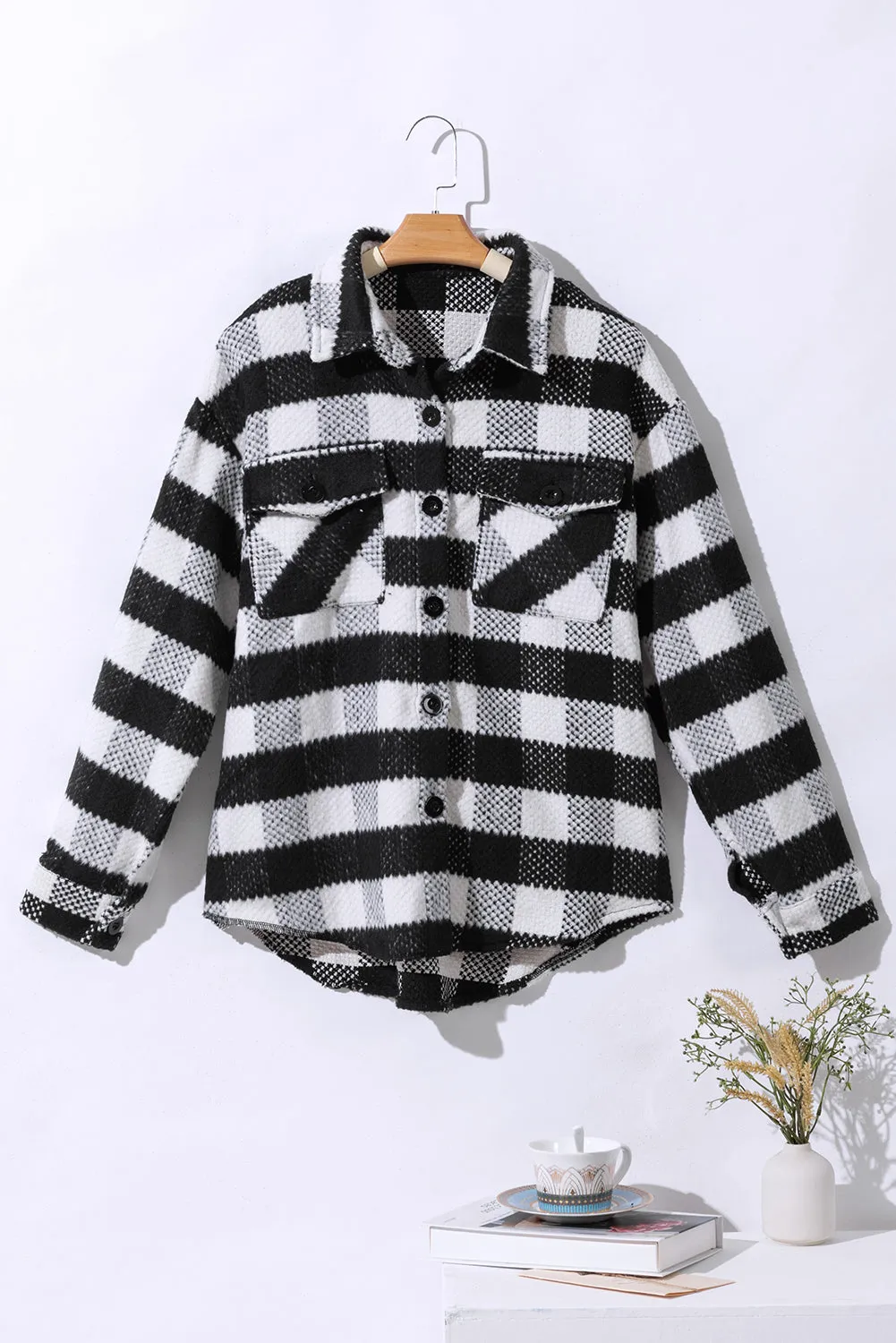 Black and White Plaid Jacket