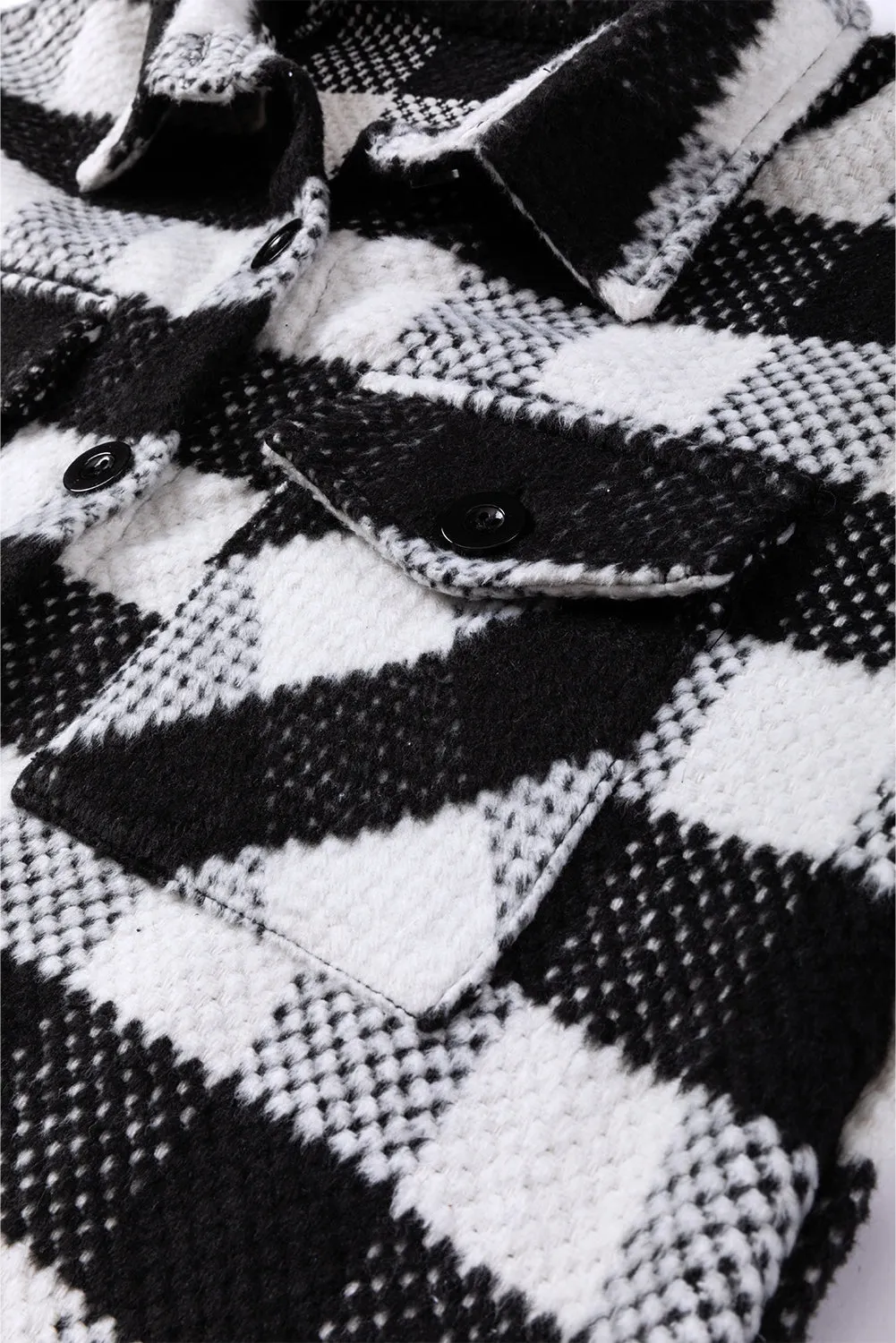 Black and White Plaid Jacket