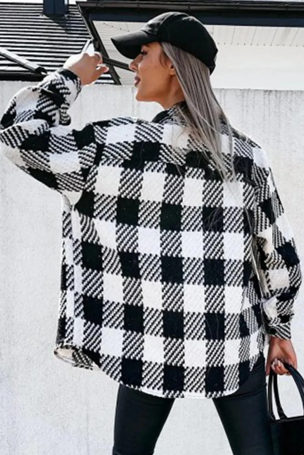 Black and White Plaid Jacket
