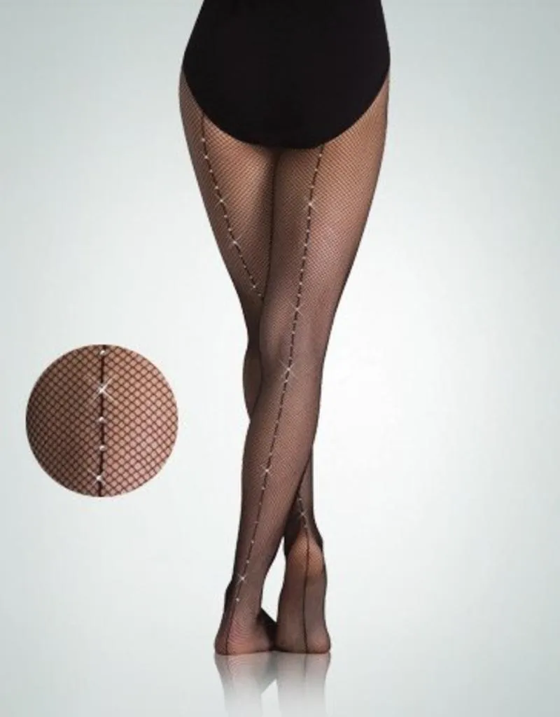 Body Wrappers, Adult Rhinestone Fishnet Tights 93473 - Adult Tights