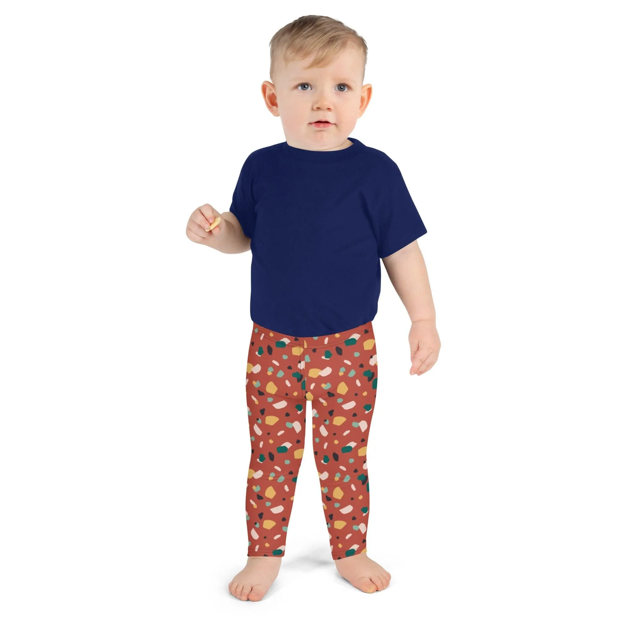 Brown Tropical Pattern Kid's Leggings