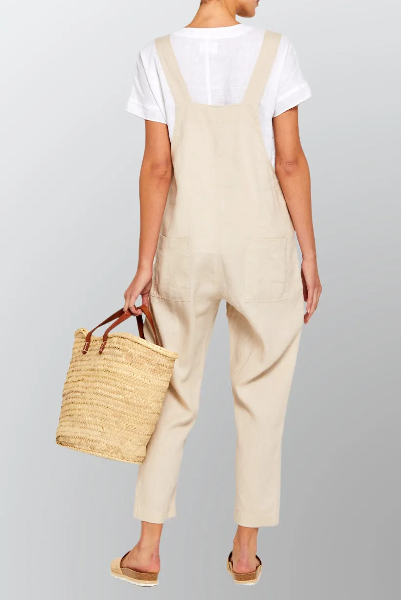 BY RIDLEY Womens Ezra Linen Jumpsuit - Ecru