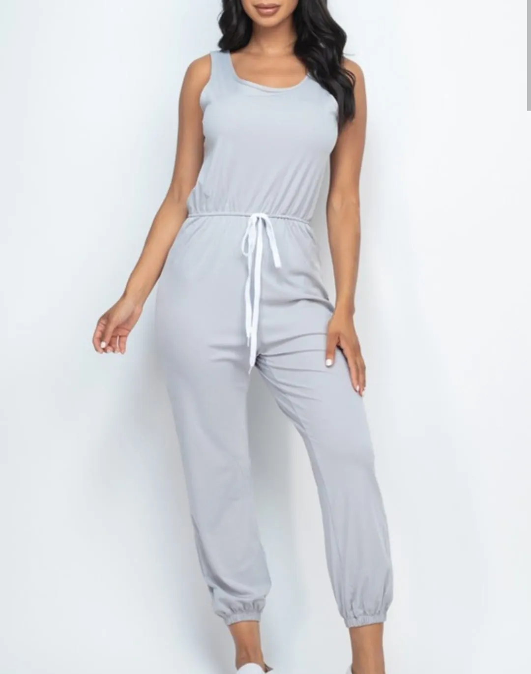 Casual Comfort Elastic Waist Jumpsuits