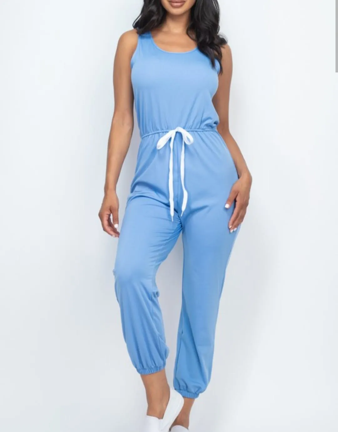Casual Comfort Elastic Waist Jumpsuits