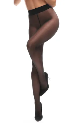Classic & Exclusive Crotchless Tights Black 20 Denier