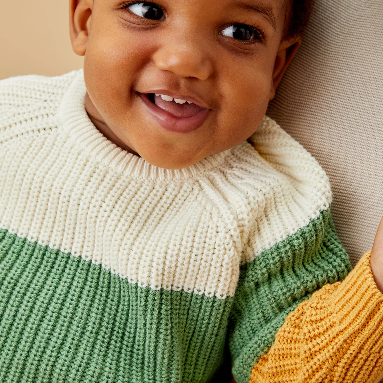 Colorblock Stripe Knitted Sweater & Leggings