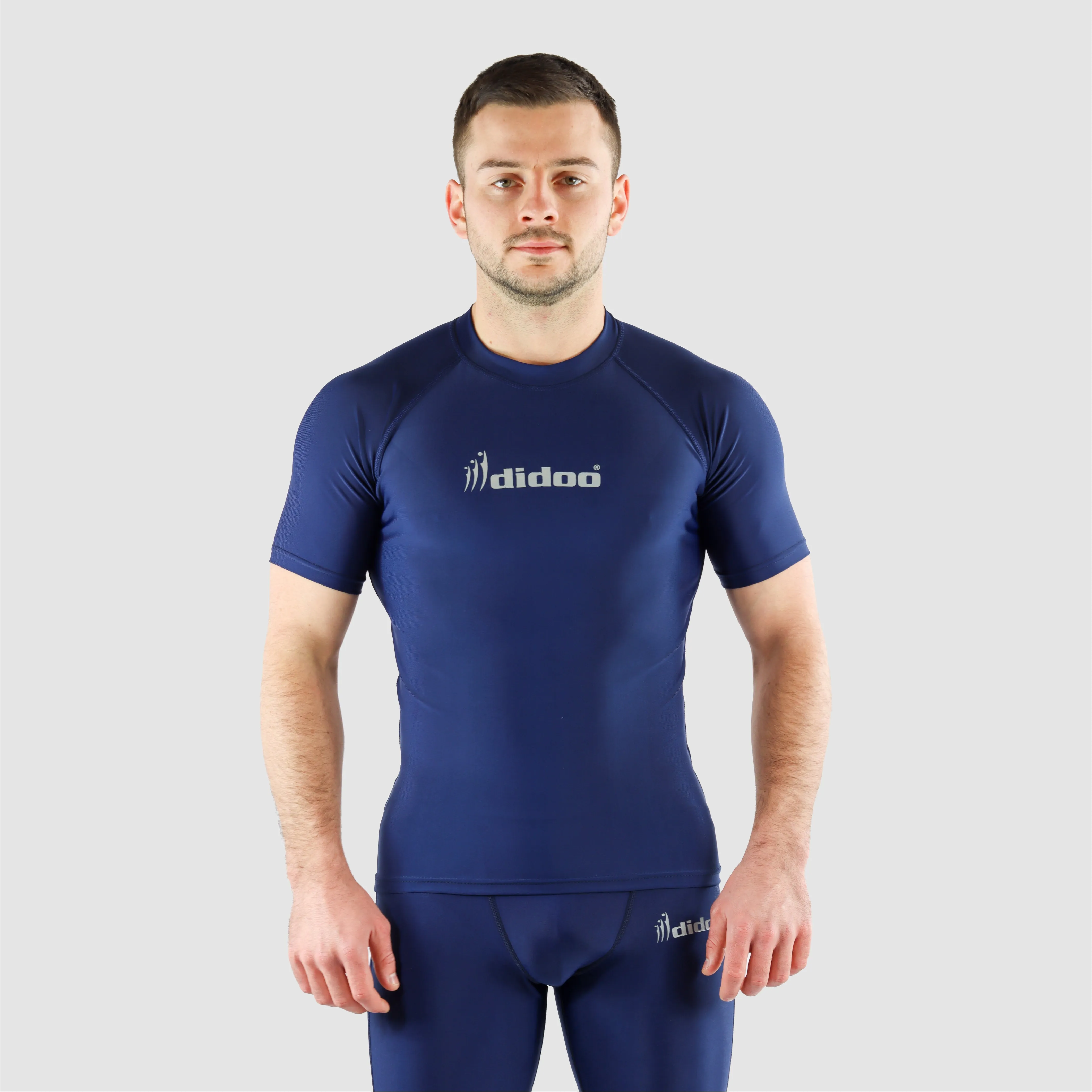 DiDOO Men's Compression Baselayer Top Short Sleeve
