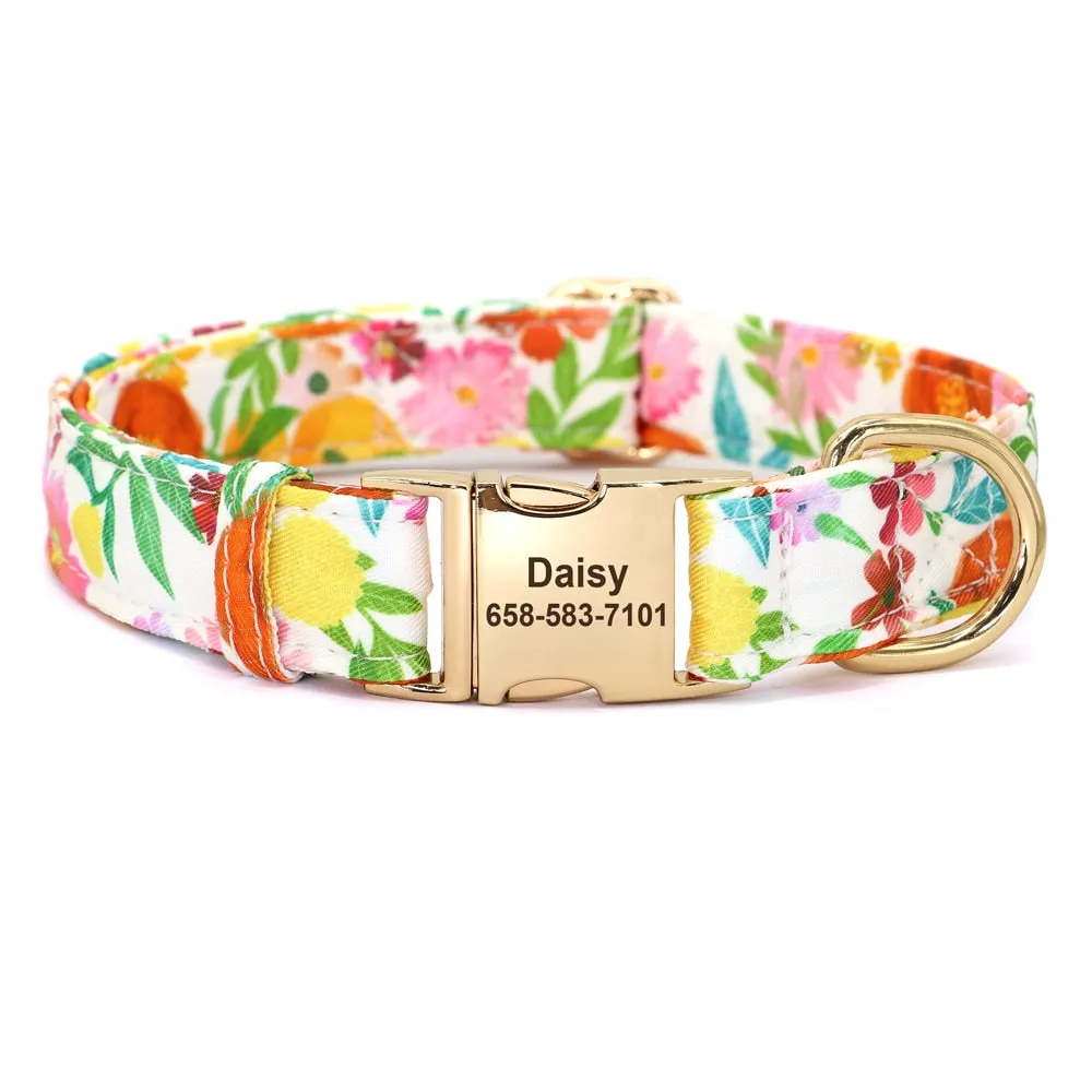 Dog Collar Patterned - Engrave Pet's ID