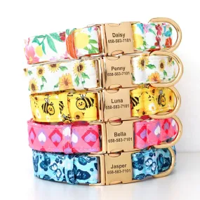 Dog Collar Patterned - Engrave Pet's ID