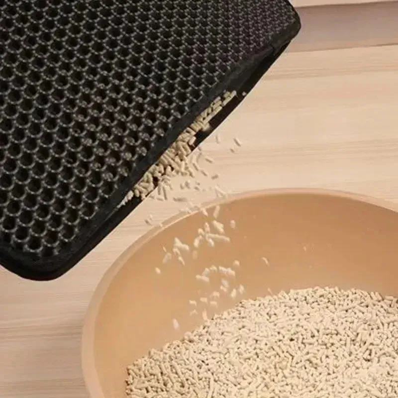 Dual-Layer Non-Slip Cat Litter Mat
