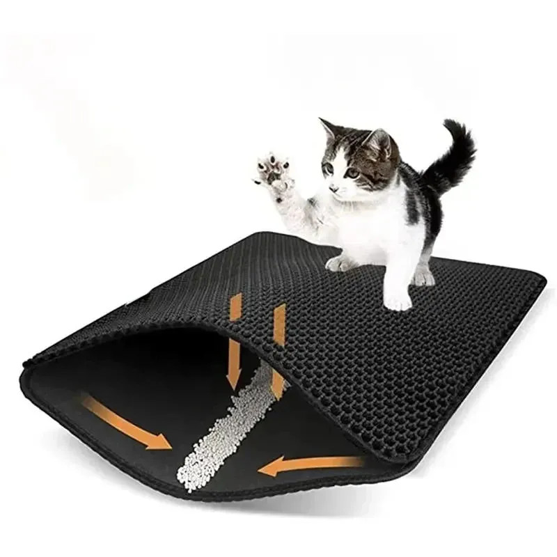 Dual-Layer Non-Slip Cat Litter Mat