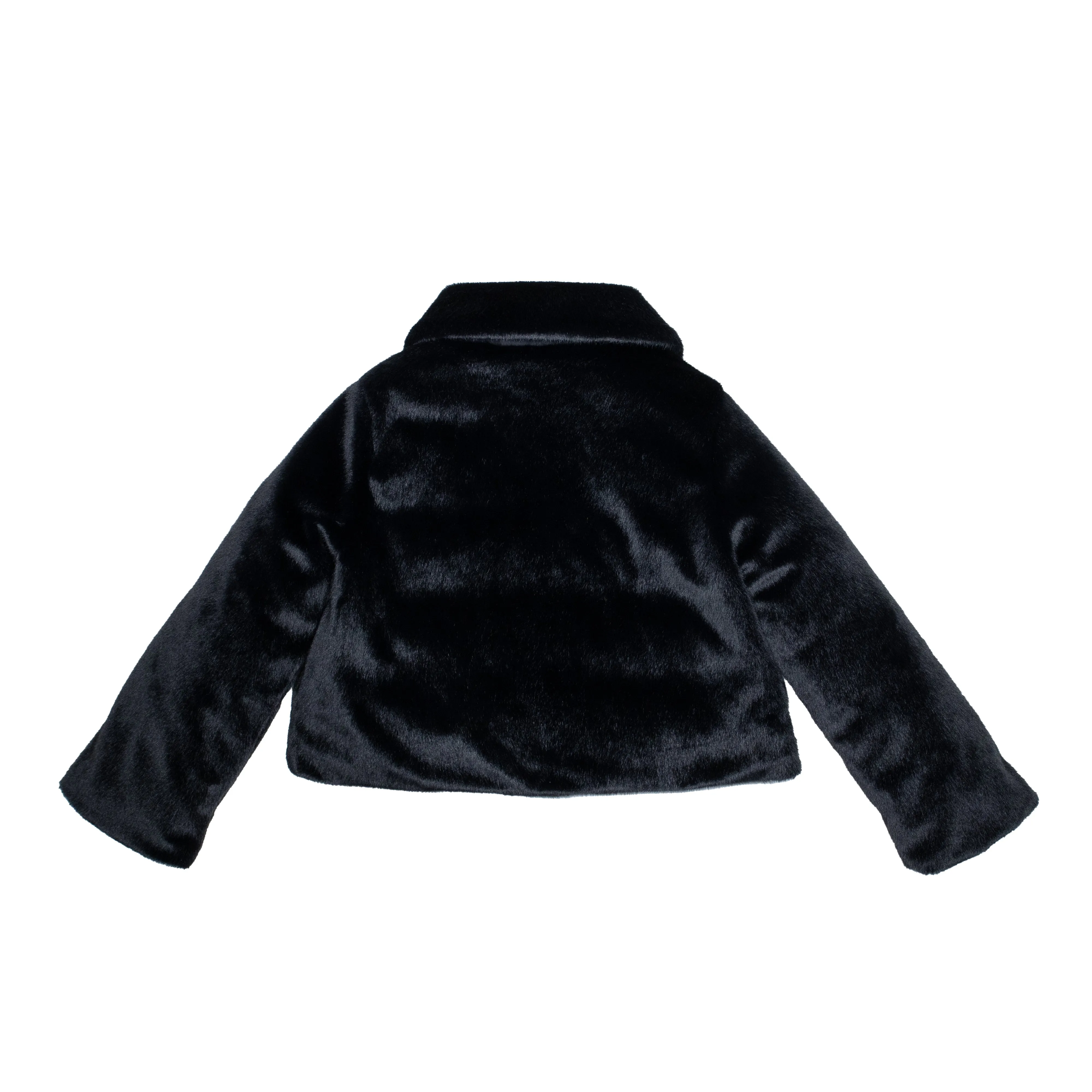 ELLABEE BLACK FUR COLLAR COAT [FINAL SALE]