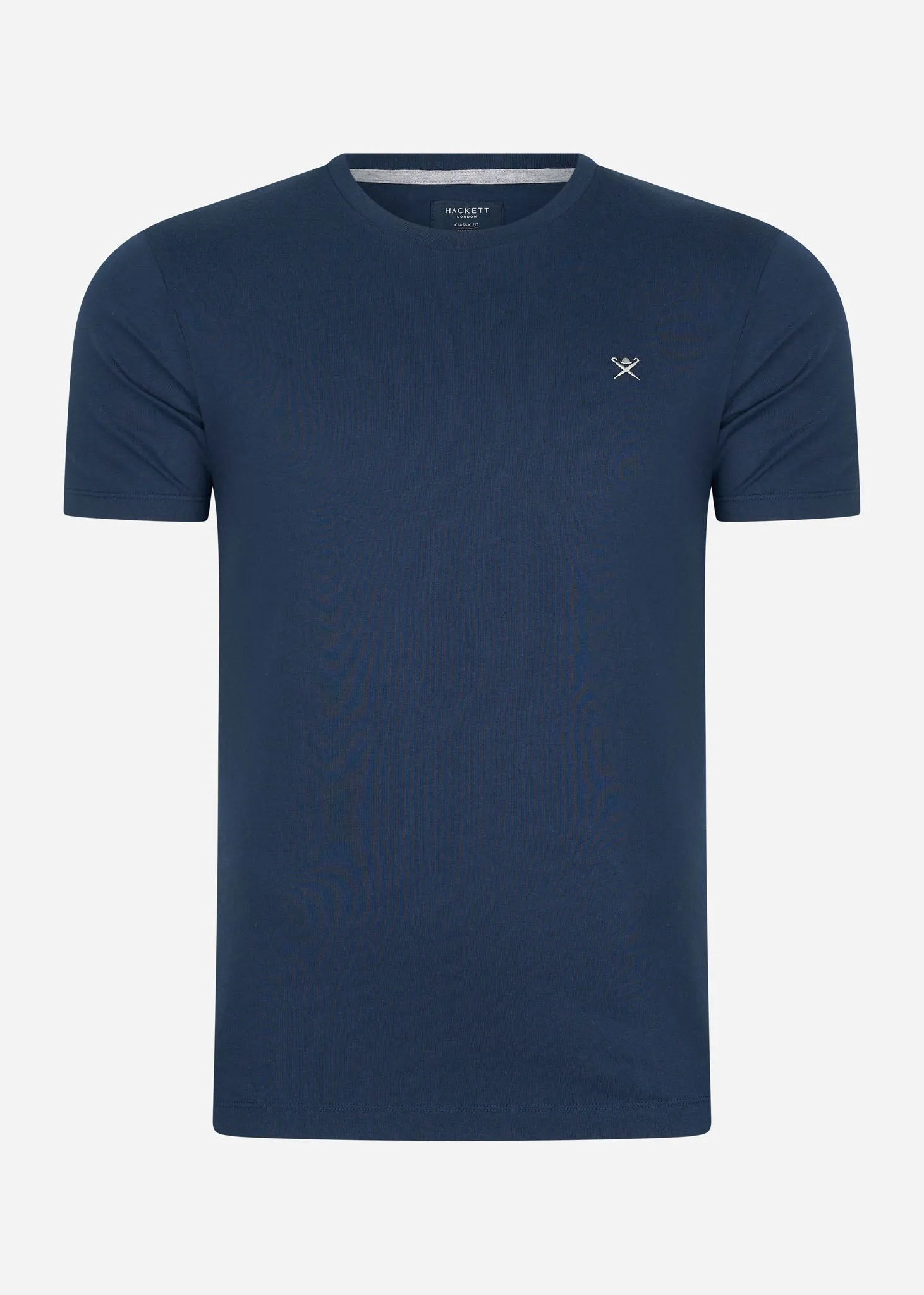 Embroidered logo t-shirt - navy grey